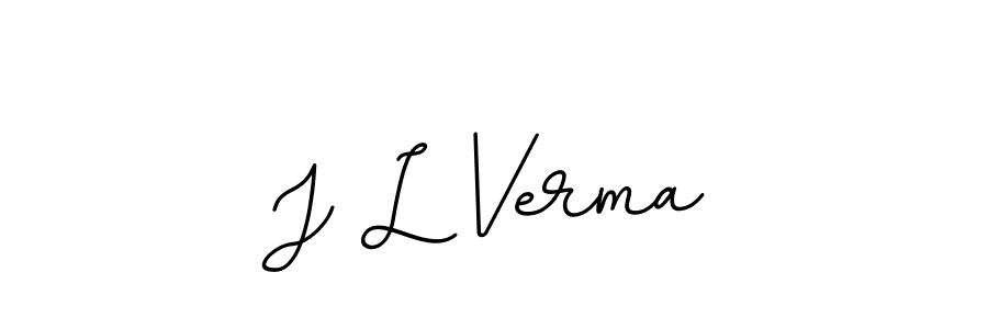 Use a signature maker to create a handwritten signature online. With this signature software, you can design (BallpointsItalic-DORy9) your own signature for name J L Verma. J L Verma signature style 11 images and pictures png