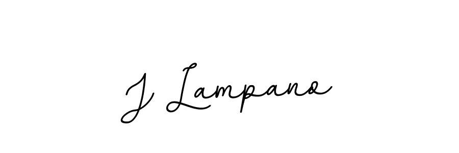 How to make J Lampano name signature. Use BallpointsItalic-DORy9 style for creating short signs online. This is the latest handwritten sign. J Lampano signature style 11 images and pictures png