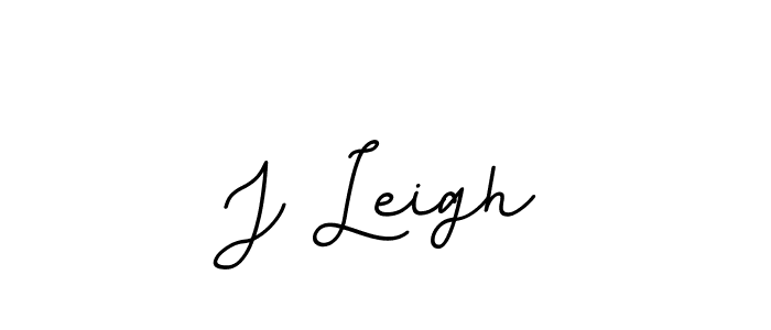 How to make J Leigh name signature. Use BallpointsItalic-DORy9 style for creating short signs online. This is the latest handwritten sign. J Leigh signature style 11 images and pictures png