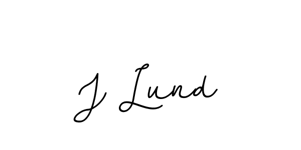 Create a beautiful signature design for name J Lund. With this signature (BallpointsItalic-DORy9) fonts, you can make a handwritten signature for free. J Lund signature style 11 images and pictures png