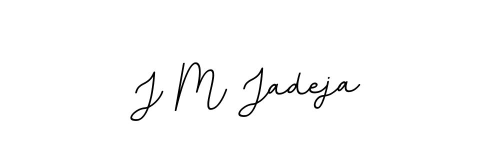 How to make J M Jadeja name signature. Use BallpointsItalic-DORy9 style for creating short signs online. This is the latest handwritten sign. J M Jadeja signature style 11 images and pictures png