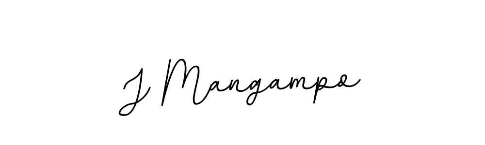 Create a beautiful signature design for name J Mangampo. With this signature (BallpointsItalic-DORy9) fonts, you can make a handwritten signature for free. J Mangampo signature style 11 images and pictures png