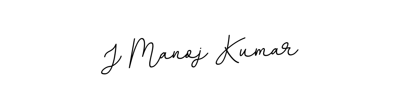 Design your own signature with our free online signature maker. With this signature software, you can create a handwritten (BallpointsItalic-DORy9) signature for name J Manoj Kumar. J Manoj Kumar signature style 11 images and pictures png