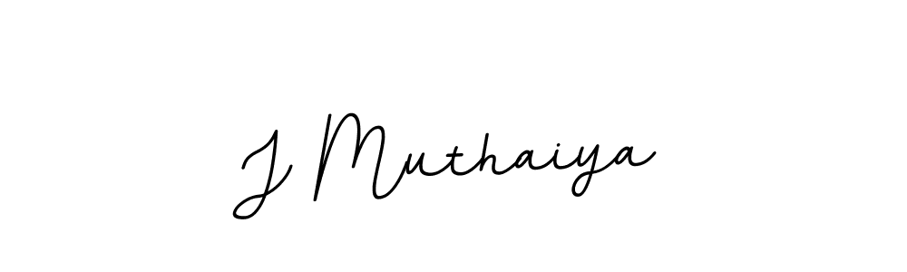 Make a beautiful signature design for name J Muthaiya. With this signature (BallpointsItalic-DORy9) style, you can create a handwritten signature for free. J Muthaiya signature style 11 images and pictures png