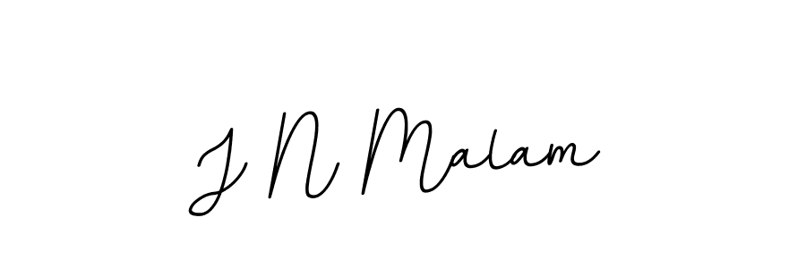 Make a beautiful signature design for name J N Malam. With this signature (BallpointsItalic-DORy9) style, you can create a handwritten signature for free. J N Malam signature style 11 images and pictures png