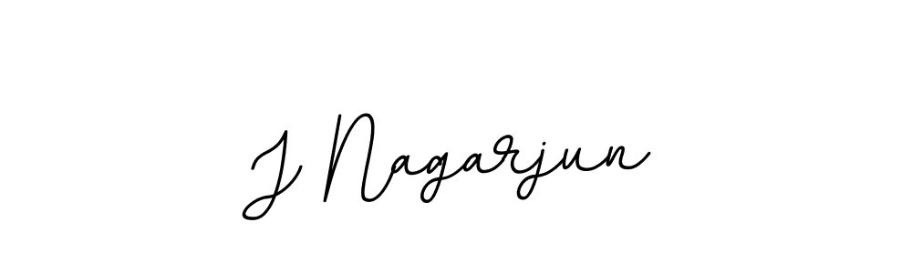 Use a signature maker to create a handwritten signature online. With this signature software, you can design (BallpointsItalic-DORy9) your own signature for name J Nagarjun. J Nagarjun signature style 11 images and pictures png