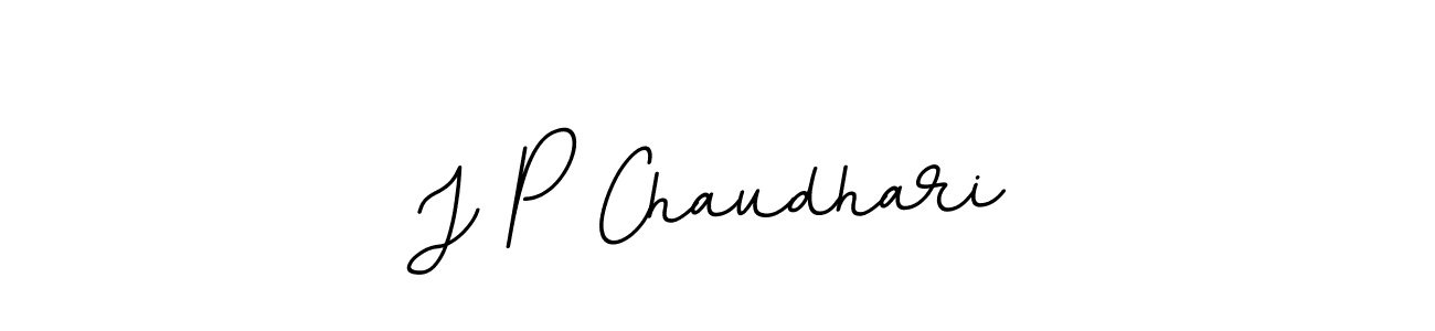 Create a beautiful signature design for name J P Chaudhari. With this signature (BallpointsItalic-DORy9) fonts, you can make a handwritten signature for free. J P Chaudhari signature style 11 images and pictures png