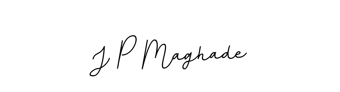 Make a beautiful signature design for name J P Maghade. With this signature (BallpointsItalic-DORy9) style, you can create a handwritten signature for free. J P Maghade signature style 11 images and pictures png