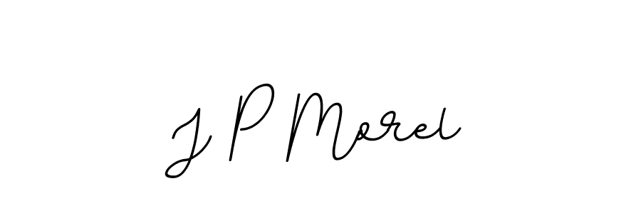 Make a beautiful signature design for name J P Morel. With this signature (BallpointsItalic-DORy9) style, you can create a handwritten signature for free. J P Morel signature style 11 images and pictures png