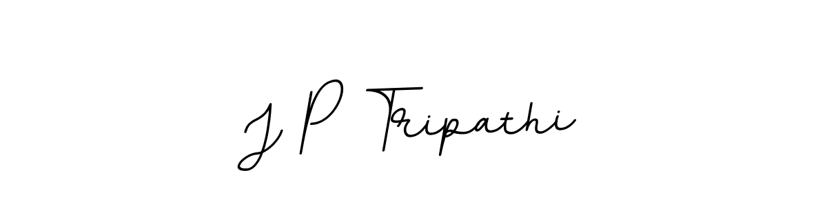 Design your own signature with our free online signature maker. With this signature software, you can create a handwritten (BallpointsItalic-DORy9) signature for name J P Tripathi. J P Tripathi signature style 11 images and pictures png