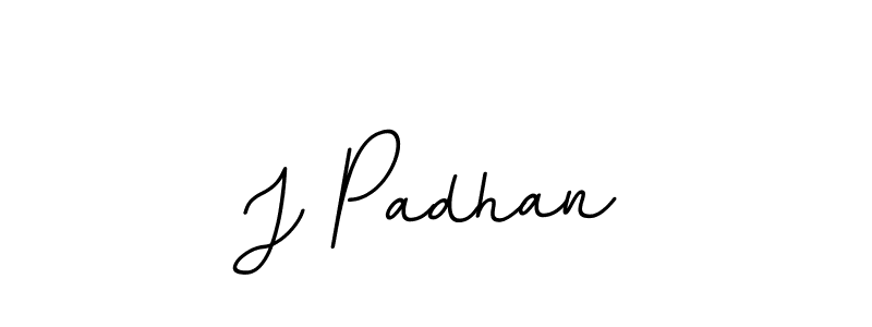 Use a signature maker to create a handwritten signature online. With this signature software, you can design (BallpointsItalic-DORy9) your own signature for name J Padhan. J Padhan signature style 11 images and pictures png