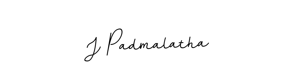 Make a beautiful signature design for name J Padmalatha. With this signature (BallpointsItalic-DORy9) style, you can create a handwritten signature for free. J Padmalatha signature style 11 images and pictures png