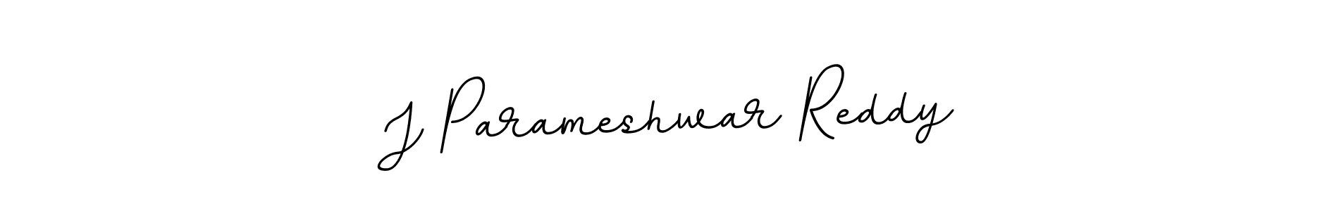 Design your own signature with our free online signature maker. With this signature software, you can create a handwritten (BallpointsItalic-DORy9) signature for name J Parameshwar Reddy. J Parameshwar Reddy signature style 11 images and pictures png