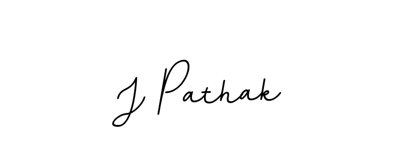 Use a signature maker to create a handwritten signature online. With this signature software, you can design (BallpointsItalic-DORy9) your own signature for name J Pathak. J Pathak signature style 11 images and pictures png