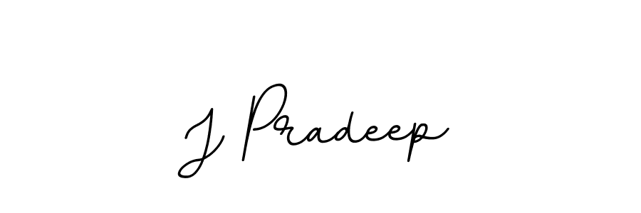 Create a beautiful signature design for name J Pradeep. With this signature (BallpointsItalic-DORy9) fonts, you can make a handwritten signature for free. J Pradeep signature style 11 images and pictures png