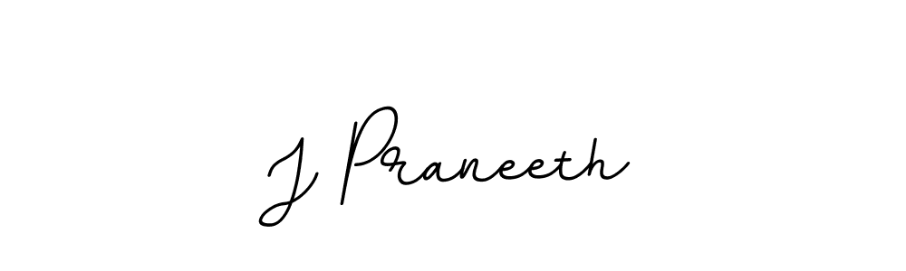 The best way (BallpointsItalic-DORy9) to make a short signature is to pick only two or three words in your name. The name J Praneeth include a total of six letters. For converting this name. J Praneeth signature style 11 images and pictures png