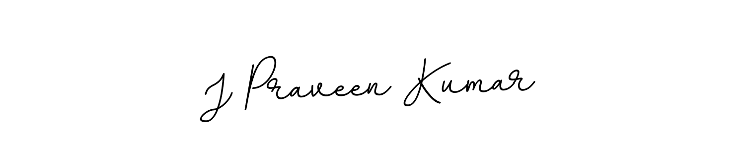 Use a signature maker to create a handwritten signature online. With this signature software, you can design (BallpointsItalic-DORy9) your own signature for name J Praveen Kumar. J Praveen Kumar signature style 11 images and pictures png