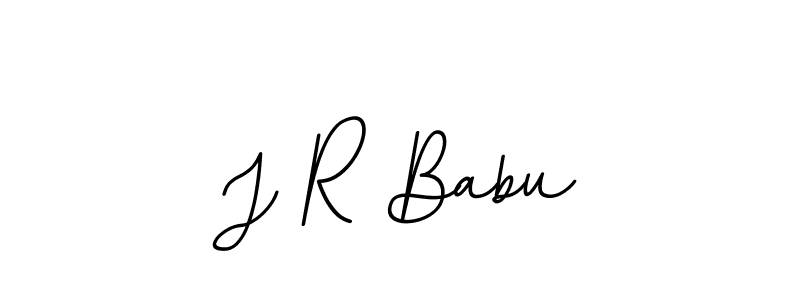 Use a signature maker to create a handwritten signature online. With this signature software, you can design (BallpointsItalic-DORy9) your own signature for name J R Babu. J R Babu signature style 11 images and pictures png