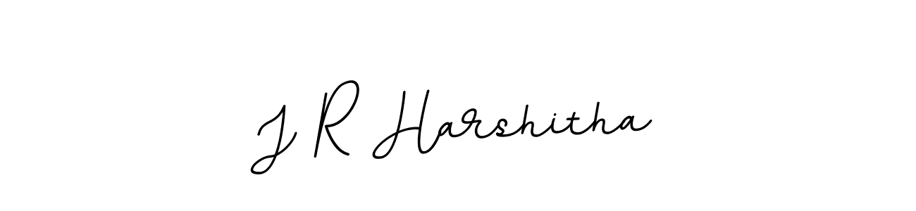 Design your own signature with our free online signature maker. With this signature software, you can create a handwritten (BallpointsItalic-DORy9) signature for name J R Harshitha. J R Harshitha signature style 11 images and pictures png