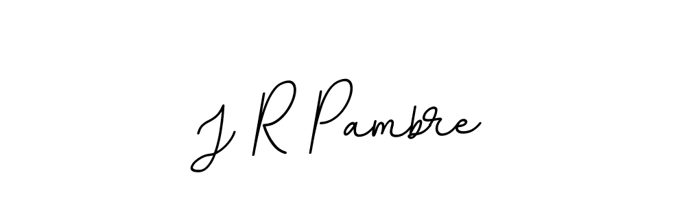 Make a beautiful signature design for name J R Pambre. With this signature (BallpointsItalic-DORy9) style, you can create a handwritten signature for free. J R Pambre signature style 11 images and pictures png