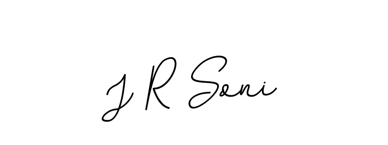 Design your own signature with our free online signature maker. With this signature software, you can create a handwritten (BallpointsItalic-DORy9) signature for name J R Soni. J R Soni signature style 11 images and pictures png