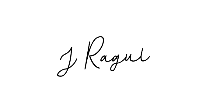 Use a signature maker to create a handwritten signature online. With this signature software, you can design (BallpointsItalic-DORy9) your own signature for name J Ragul. J Ragul signature style 11 images and pictures png