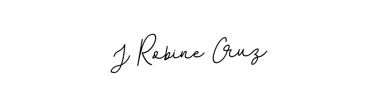 How to make J Robine Cruz name signature. Use BallpointsItalic-DORy9 style for creating short signs online. This is the latest handwritten sign. J Robine Cruz signature style 11 images and pictures png