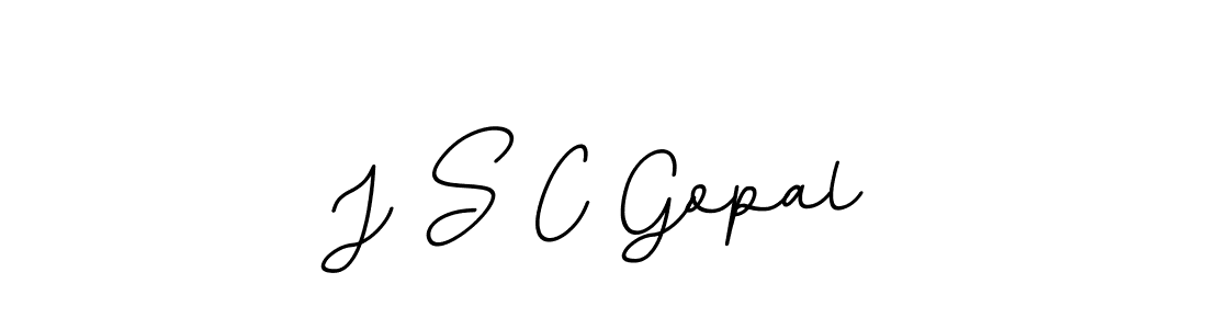 Make a beautiful signature design for name J S C Gopal. With this signature (BallpointsItalic-DORy9) style, you can create a handwritten signature for free. J S C Gopal signature style 11 images and pictures png