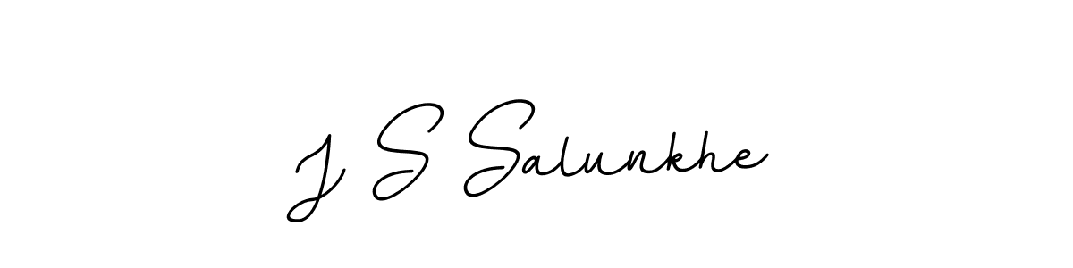 if you are searching for the best signature style for your name J S Salunkhe. so please give up your signature search. here we have designed multiple signature styles  using BallpointsItalic-DORy9. J S Salunkhe signature style 11 images and pictures png