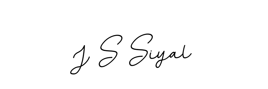 Make a beautiful signature design for name J S Siyal. With this signature (BallpointsItalic-DORy9) style, you can create a handwritten signature for free. J S Siyal signature style 11 images and pictures png