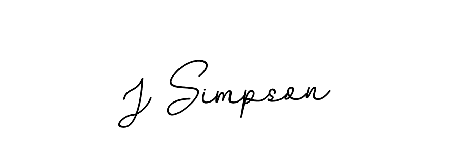 Make a beautiful signature design for name J Simpson. With this signature (BallpointsItalic-DORy9) style, you can create a handwritten signature for free. J Simpson signature style 11 images and pictures png