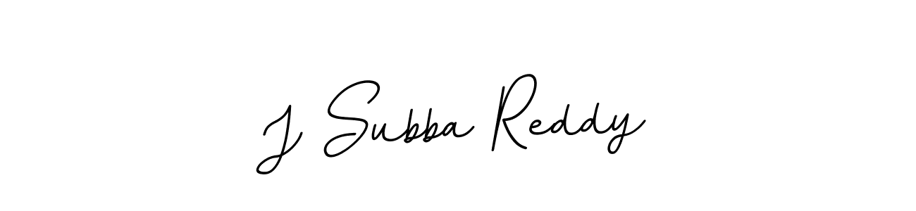 Use a signature maker to create a handwritten signature online. With this signature software, you can design (BallpointsItalic-DORy9) your own signature for name J Subba Reddy. J Subba Reddy signature style 11 images and pictures png