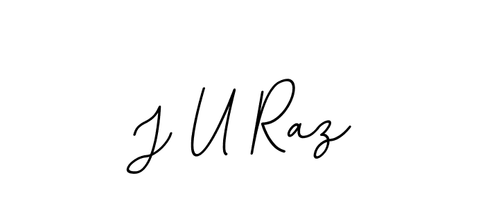 Design your own signature with our free online signature maker. With this signature software, you can create a handwritten (BallpointsItalic-DORy9) signature for name J U Raz. J U Raz signature style 11 images and pictures png