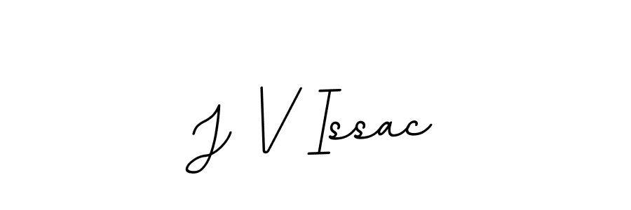 How to make J V Issac name signature. Use BallpointsItalic-DORy9 style for creating short signs online. This is the latest handwritten sign. J V Issac signature style 11 images and pictures png