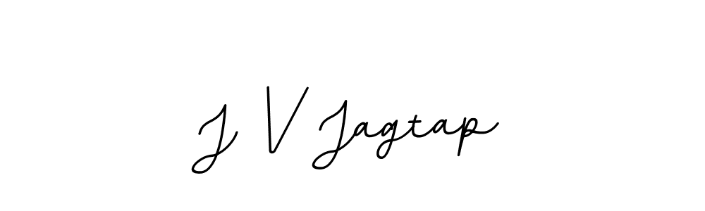 J V Jagtap stylish signature style. Best Handwritten Sign (BallpointsItalic-DORy9) for my name. Handwritten Signature Collection Ideas for my name J V Jagtap. J V Jagtap signature style 11 images and pictures png