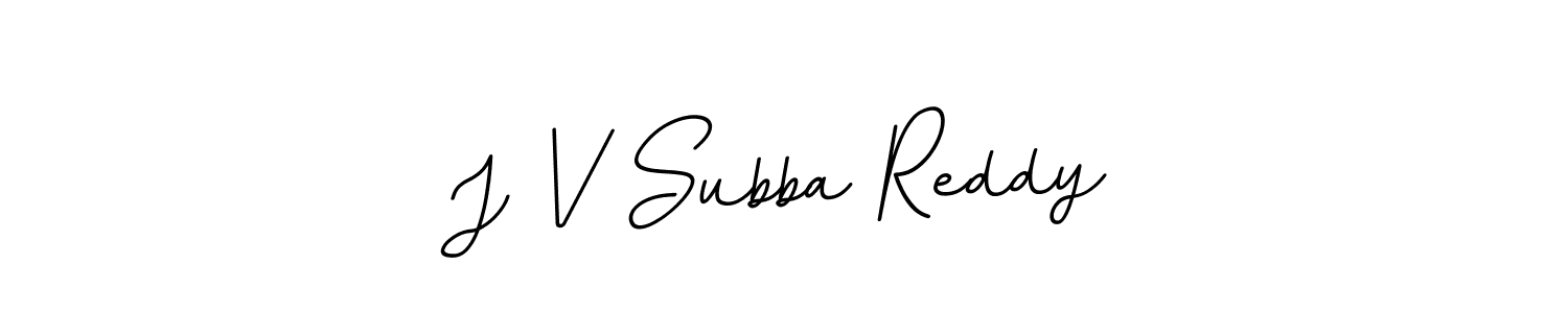 The best way (BallpointsItalic-DORy9) to make a short signature is to pick only two or three words in your name. The name J V Subba Reddy include a total of six letters. For converting this name. J V Subba Reddy signature style 11 images and pictures png