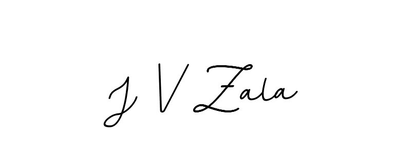 if you are searching for the best signature style for your name J V Zala. so please give up your signature search. here we have designed multiple signature styles  using BallpointsItalic-DORy9. J V Zala signature style 11 images and pictures png