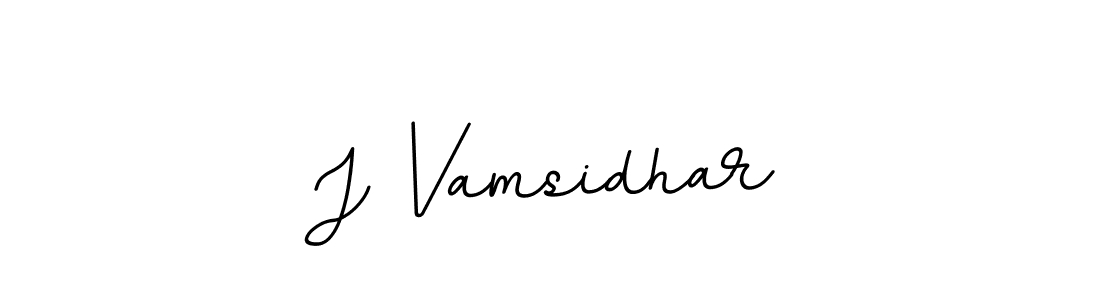 Make a beautiful signature design for name J Vamsidhar. With this signature (BallpointsItalic-DORy9) style, you can create a handwritten signature for free. J Vamsidhar signature style 11 images and pictures png