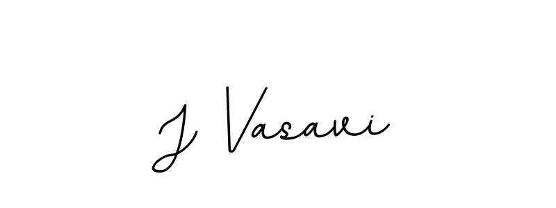 How to make J Vasavi name signature. Use BallpointsItalic-DORy9 style for creating short signs online. This is the latest handwritten sign. J Vasavi signature style 11 images and pictures png