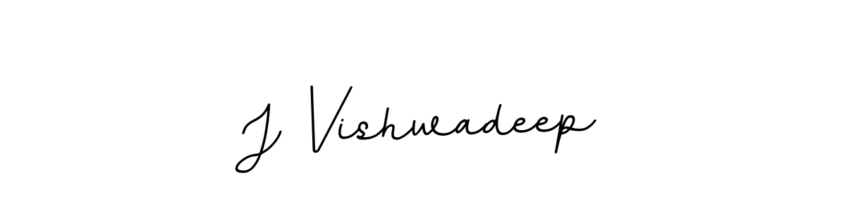 Design your own signature with our free online signature maker. With this signature software, you can create a handwritten (BallpointsItalic-DORy9) signature for name J Vishwadeep. J Vishwadeep signature style 11 images and pictures png