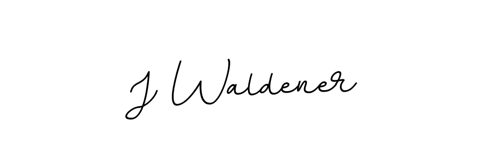 How to make J Waldener name signature. Use BallpointsItalic-DORy9 style for creating short signs online. This is the latest handwritten sign. J Waldener signature style 11 images and pictures png