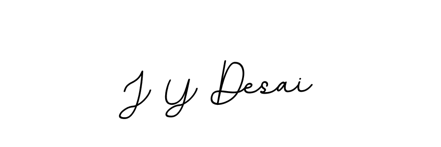 How to make J Y Desai name signature. Use BallpointsItalic-DORy9 style for creating short signs online. This is the latest handwritten sign. J Y Desai signature style 11 images and pictures png