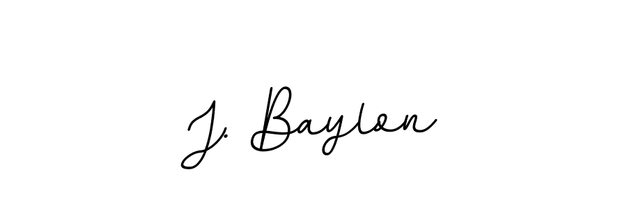 How to make J. Baylon name signature. Use BallpointsItalic-DORy9 style for creating short signs online. This is the latest handwritten sign. J. Baylon signature style 11 images and pictures png