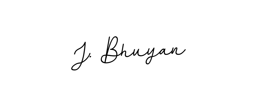 Create a beautiful signature design for name J. Bhuyan. With this signature (BallpointsItalic-DORy9) fonts, you can make a handwritten signature for free. J. Bhuyan signature style 11 images and pictures png