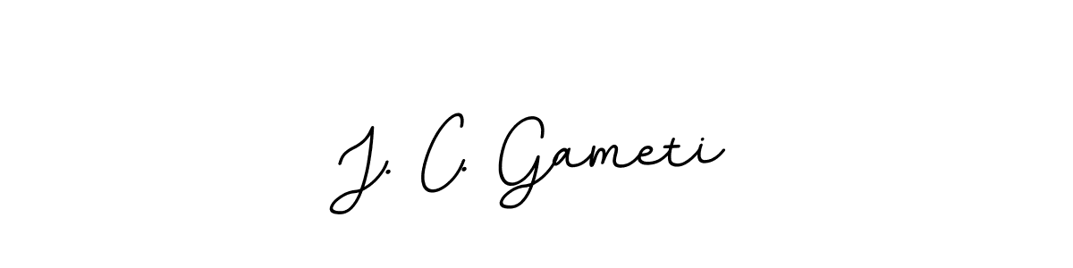 J. C. Gameti stylish signature style. Best Handwritten Sign (BallpointsItalic-DORy9) for my name. Handwritten Signature Collection Ideas for my name J. C. Gameti. J. C. Gameti signature style 11 images and pictures png