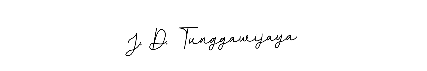 How to make J. D. Tunggawijaya name signature. Use BallpointsItalic-DORy9 style for creating short signs online. This is the latest handwritten sign. J. D. Tunggawijaya signature style 11 images and pictures png