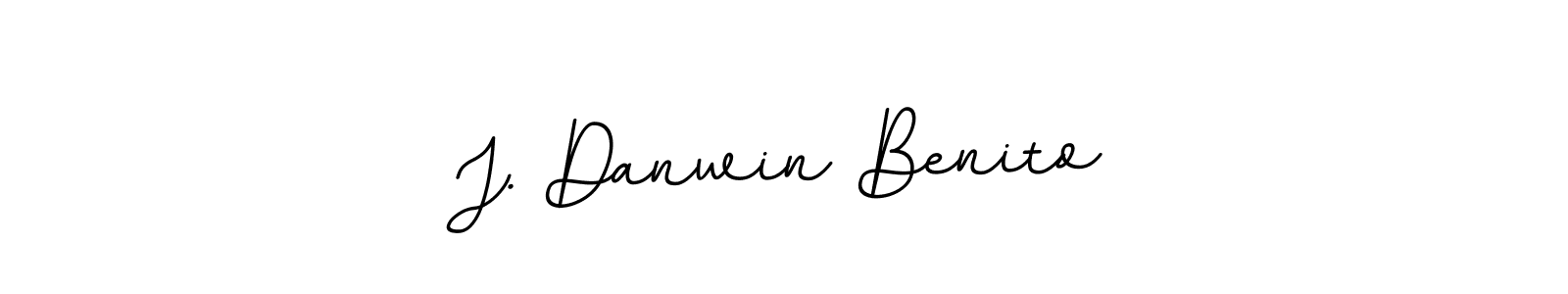 How to make J. Danwin Benito name signature. Use BallpointsItalic-DORy9 style for creating short signs online. This is the latest handwritten sign. J. Danwin Benito signature style 11 images and pictures png