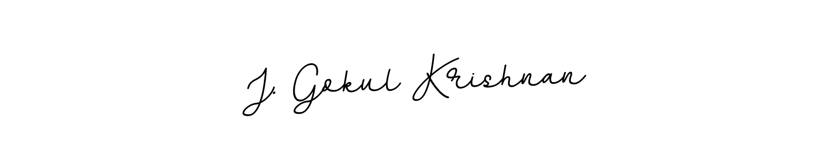 Design your own signature with our free online signature maker. With this signature software, you can create a handwritten (BallpointsItalic-DORy9) signature for name J. Gokul Krishnan. J. Gokul Krishnan signature style 11 images and pictures png