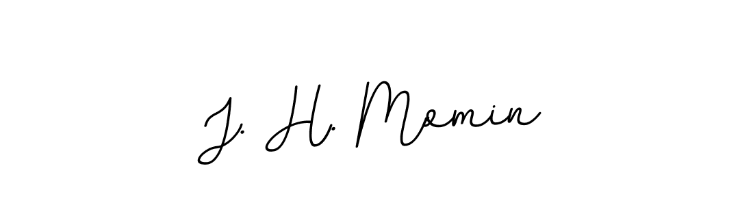 The best way (BallpointsItalic-DORy9) to make a short signature is to pick only two or three words in your name. The name J. H. Momin include a total of six letters. For converting this name. J. H. Momin signature style 11 images and pictures png