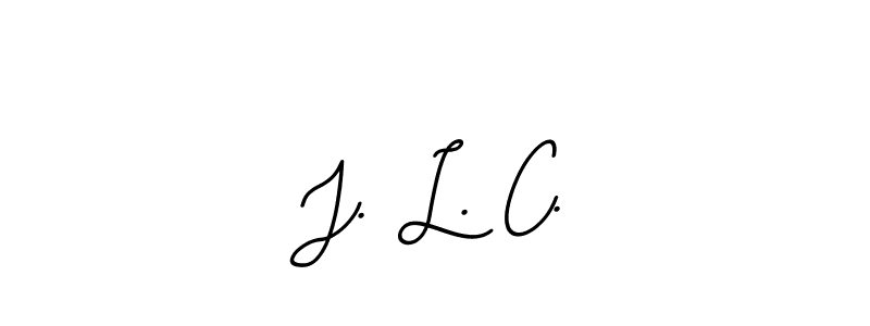 Design your own signature with our free online signature maker. With this signature software, you can create a handwritten (BallpointsItalic-DORy9) signature for name J. L. C.. J. L. C. signature style 11 images and pictures png